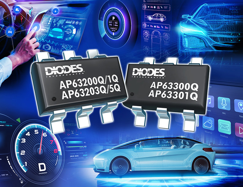 Small Footprint 3.8V-32V Buck Converters from Diodes Incorporated Support High-Efficiency Automotive PoL Applications
